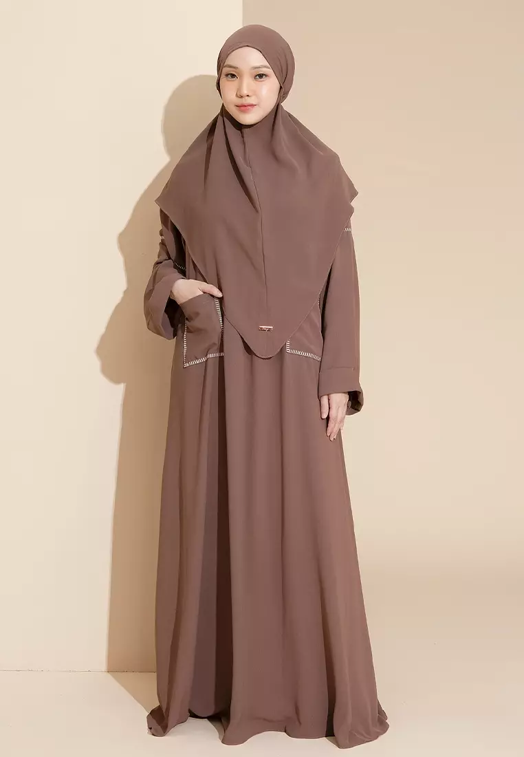 Sahla Abaya Set Choco