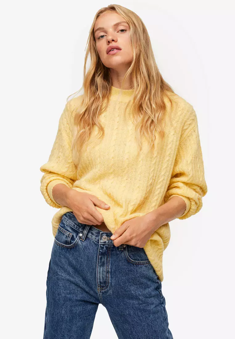 Mango yellow sweater top