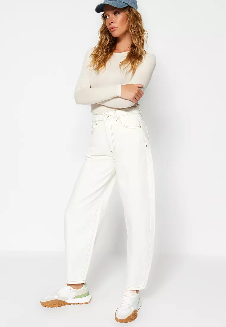 High Waist Barrel Jeans