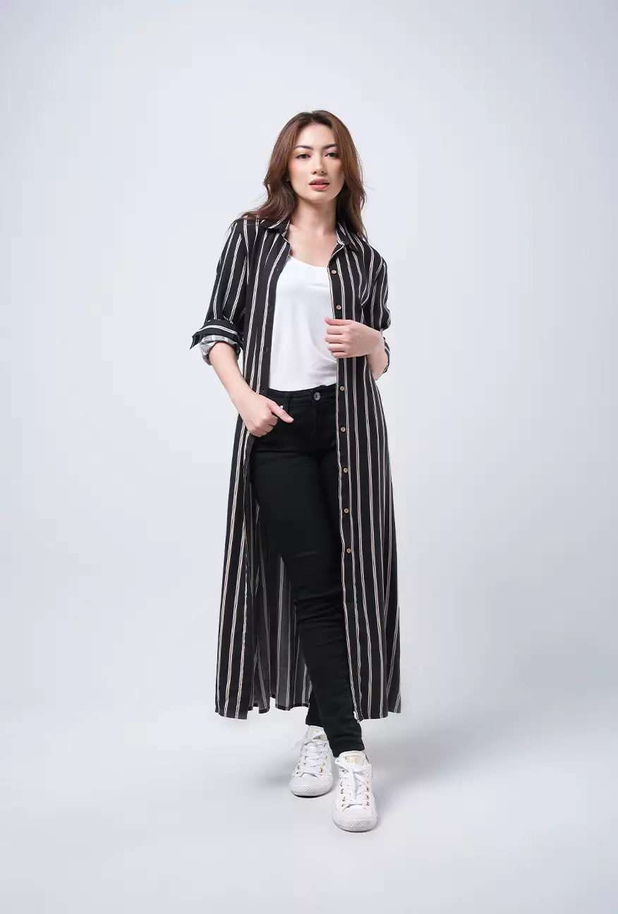 Maxi Dress Lania Black Khaki