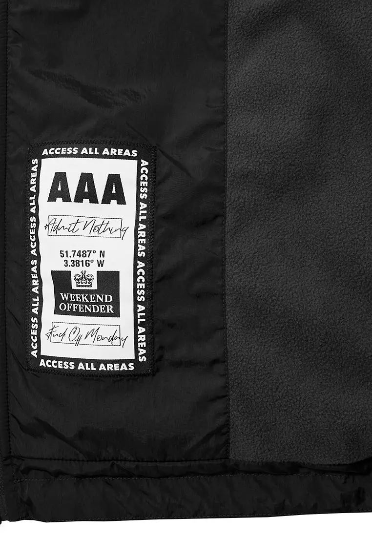 MENS BLACK TECHNICIAN FACE MASK JACKET