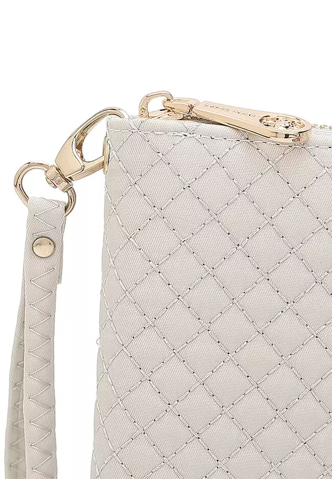 Quilted Long Purse / Wallet - White