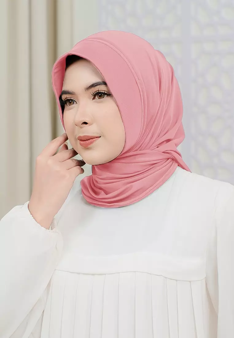 HIJAB INSTAN SOFTPAD AMEENA - SALMON