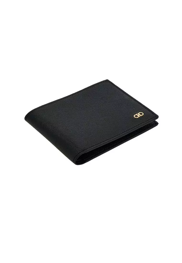 Gancini Men's Leather Bifold Wallet Black 775644
