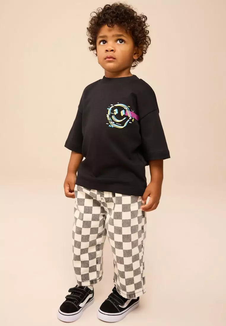 Short Sleeve Back Print 100% Cotton T-Shirt