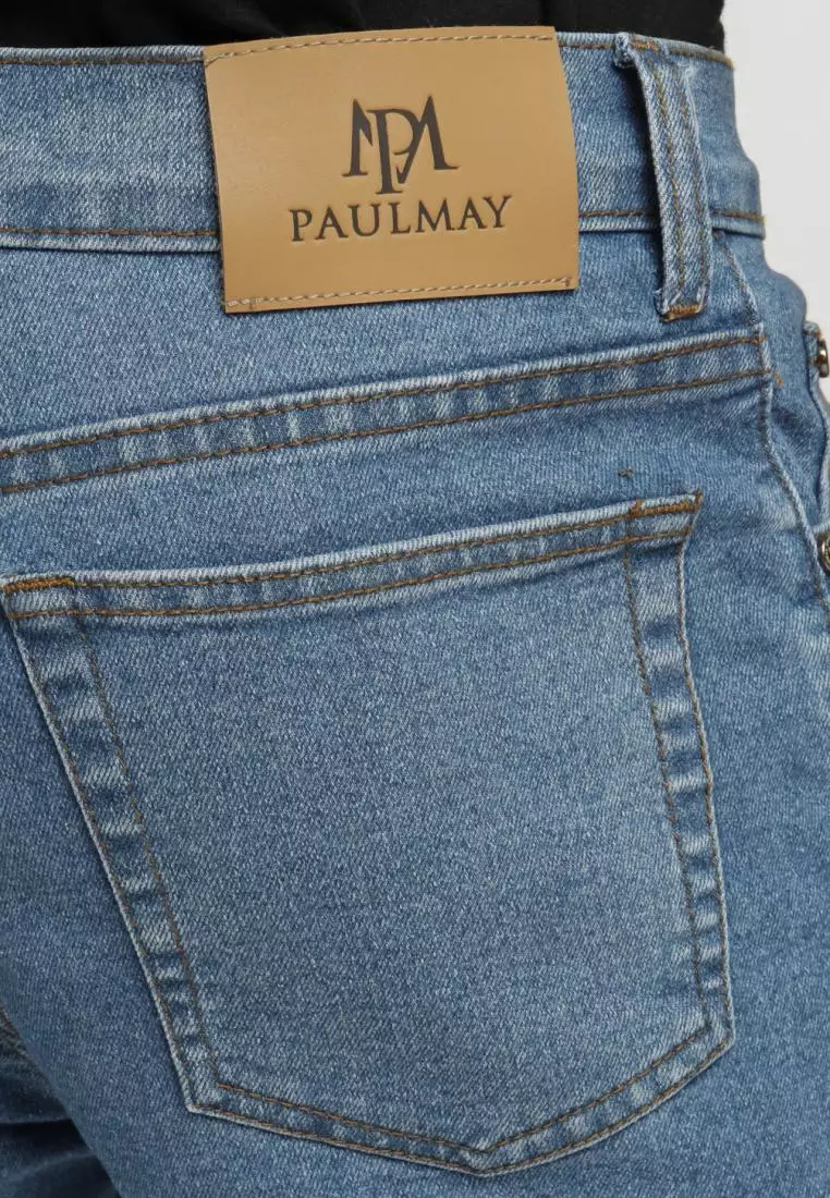 PAULMAY Celana Panjang Jeans Pria Slim Fit - Sky Light