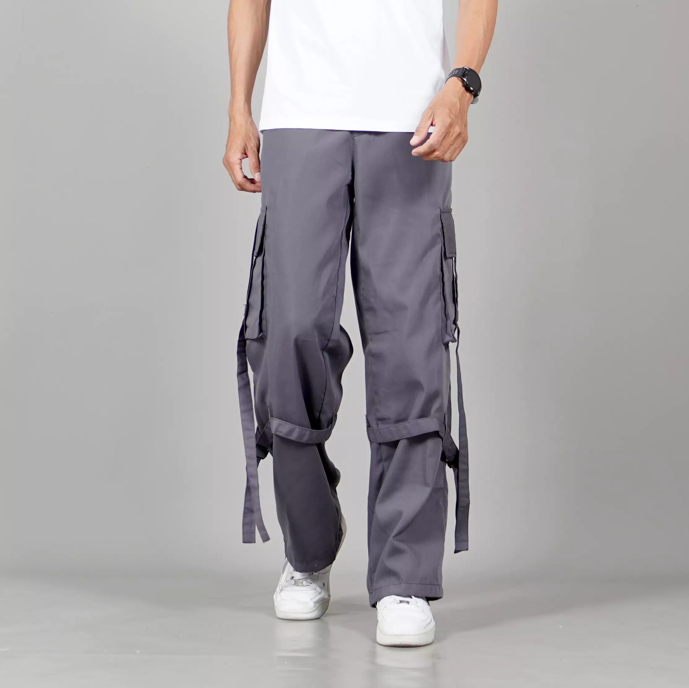  JAMES Celana Cargo Pria Cargo Pants Pria Streetwear Hypebeast Cargo Pants - ABU TUA