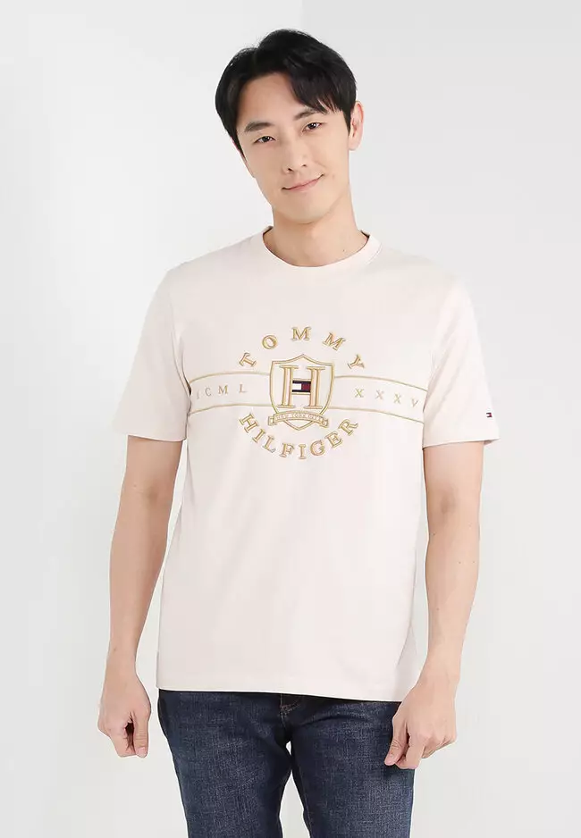 tommy jeans embroidered logo tee