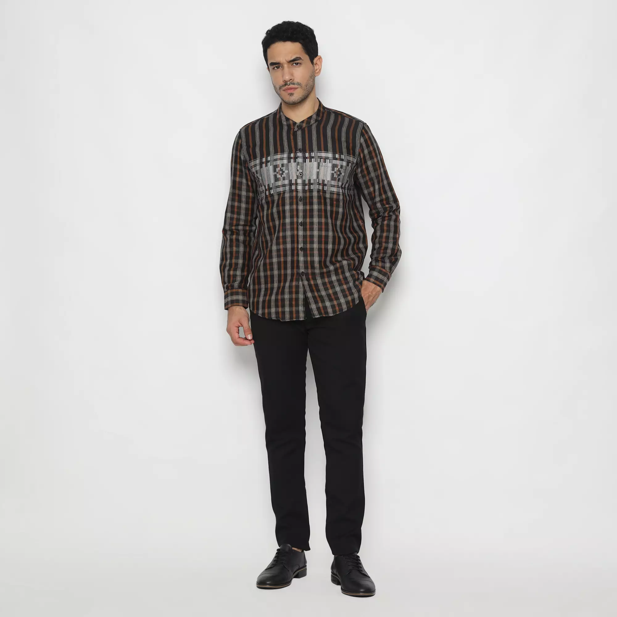 Platini Kemeja Koko Pria Lengan Panjang Katun 961236