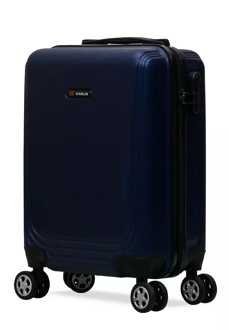 Caroline Koper Hardcase Unisex Size 18 Inch Tas Travel Large Compartment Material ABS+PVC Coated ORIGINAL - Blue