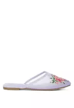 Buy London Rag Floral Embroidered Mesh Mules in Lilac 2026 Online | ZALORA