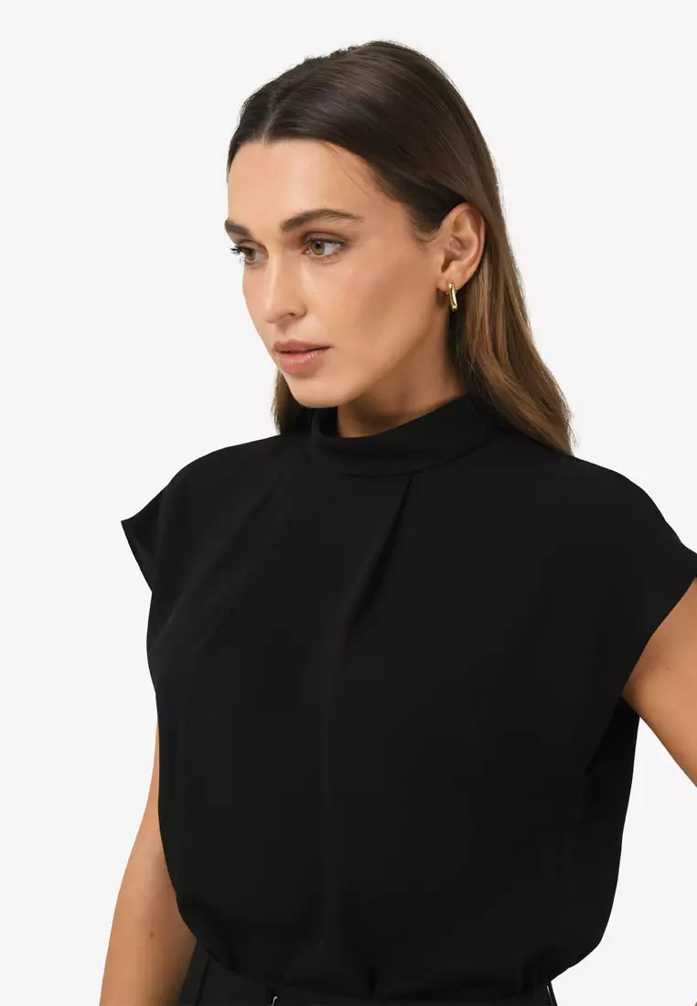 Tiara High Neck Shell Top