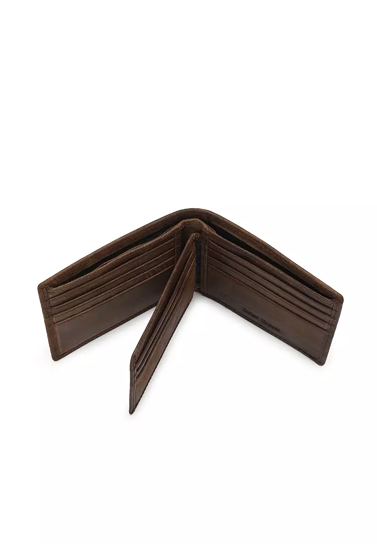 Gift Set - Leather RFID Wallet + 35mm Automatic Buckle Belt (Set Hadiah - Dompet RFID Pria & Sabuk Otomatis Belt Pria) - Cokelat / Hitam