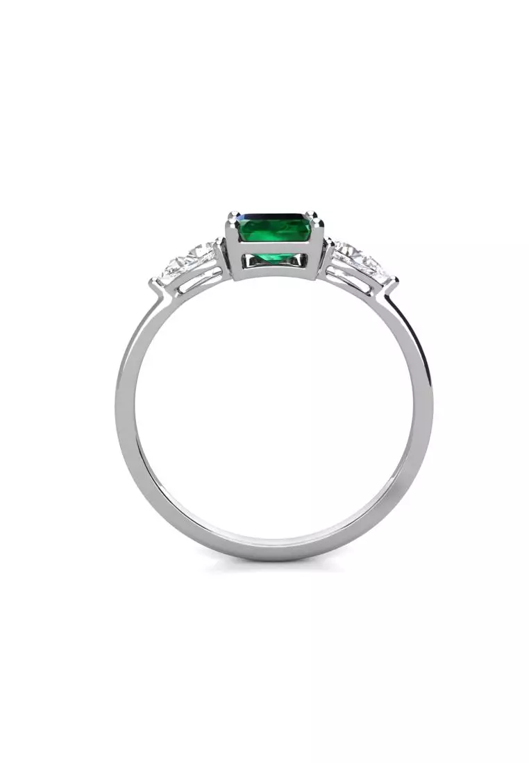[ EMERALD COLLECTION ] Chrissy Emerald Ring S295 - Cincin Emerald S925 by Her Jewellery