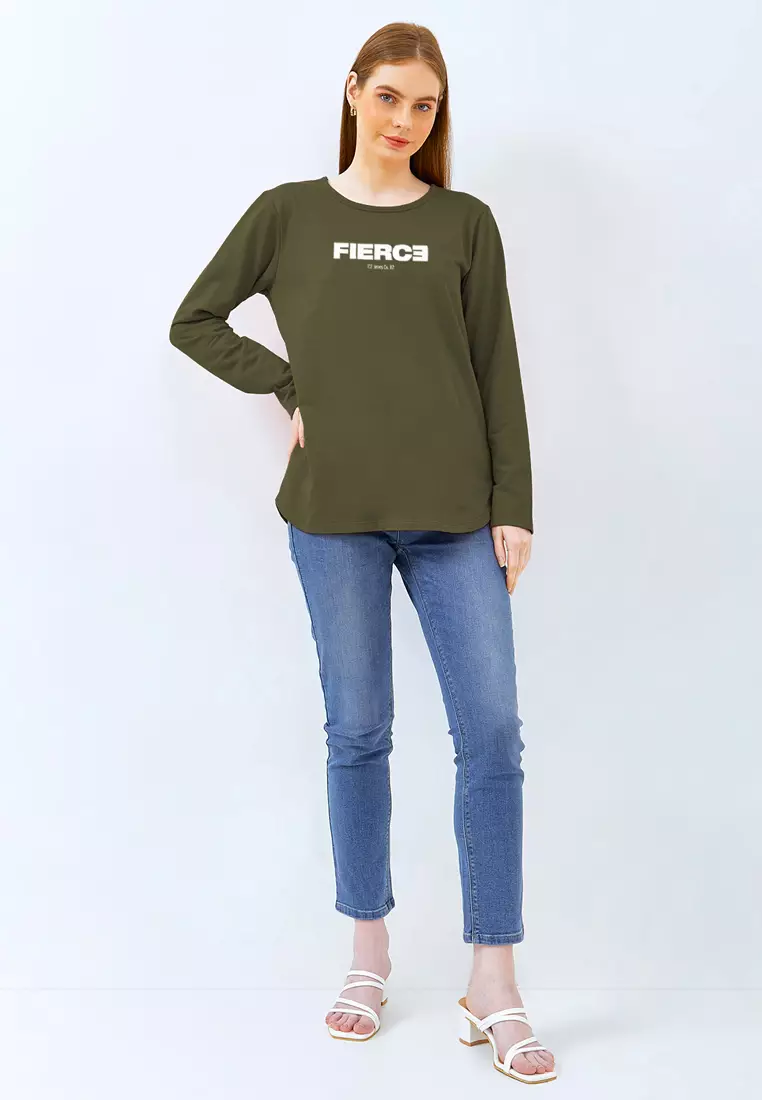 C2 Rabela Green Sweater Wanita