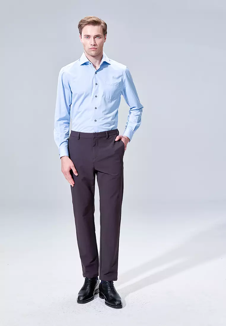 Blue Texture Classic Fit Shirt