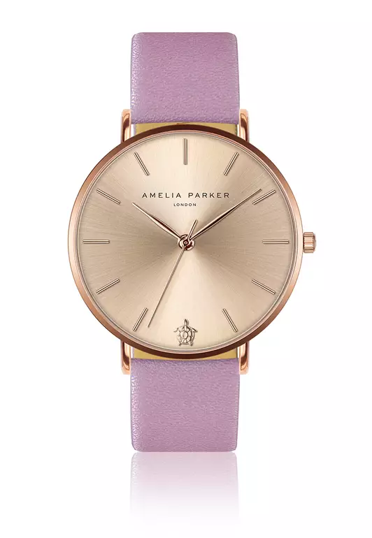 Amelia Parker  Sky Pink Leather women watch