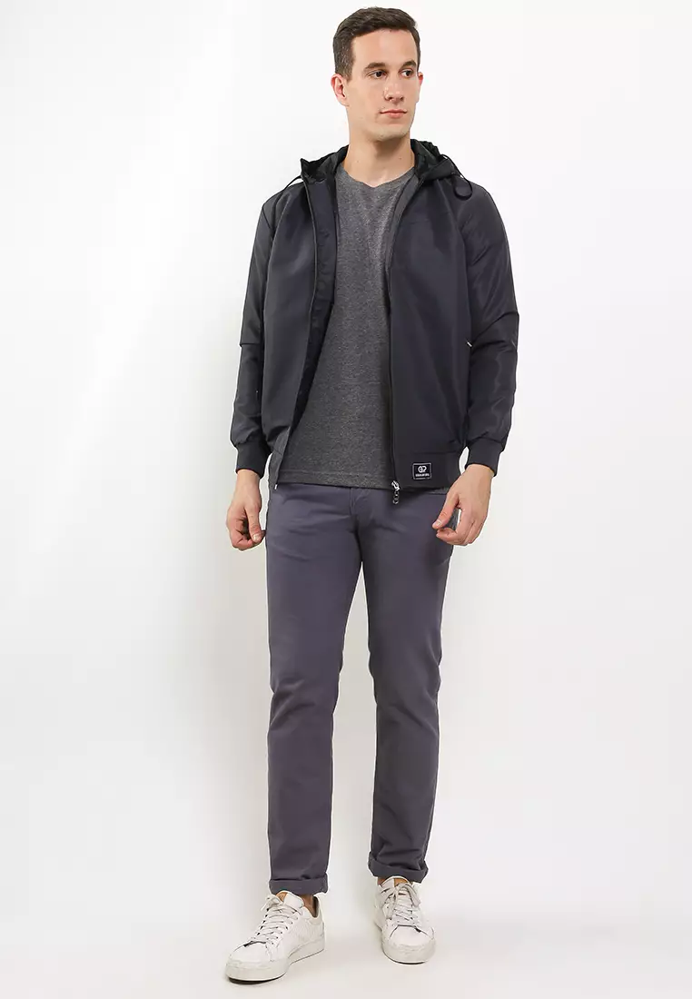 GRAHANGGRA Jaket Taslan Hoodie - Dark Grey