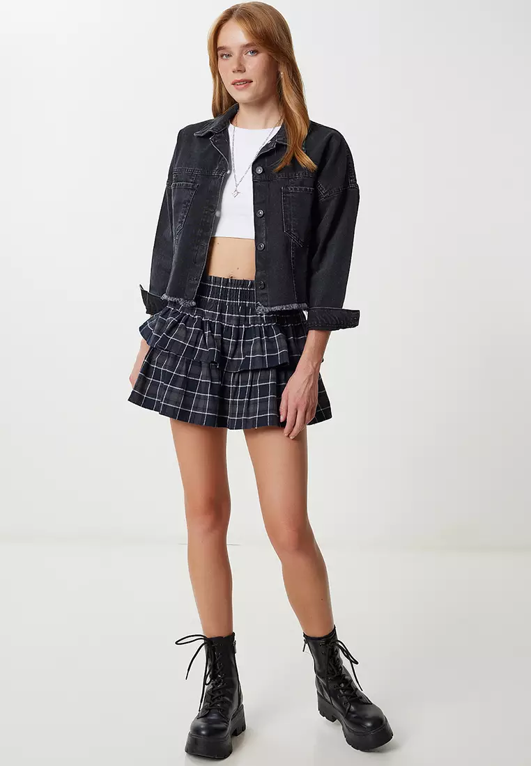 Washed Crop Denim Jacket