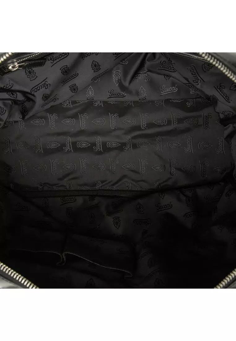 Pre-Loved Gucci Diamante Canvas Travel Bag