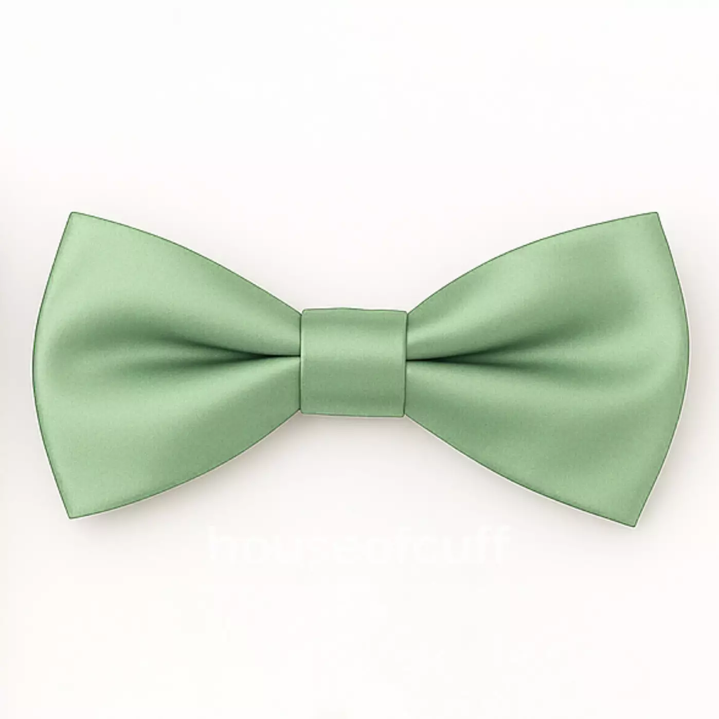 Houseofcuff Dasi Kupu Polos Bowtie Pria Bahan Satin Soft Olive