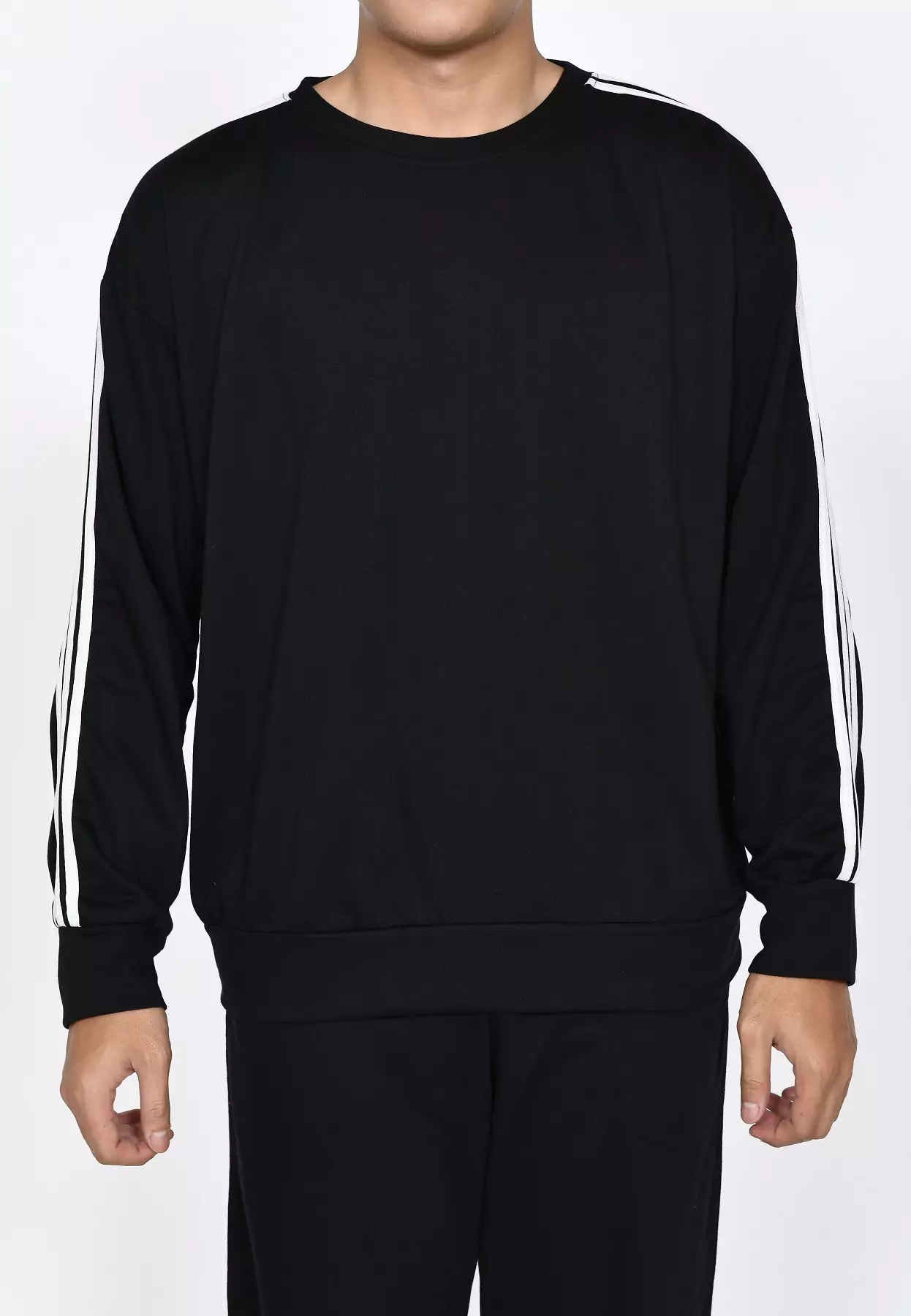 Saka Set Sporty Jogger HITAM - Setelan Training Pria Running Gym Casual Sport