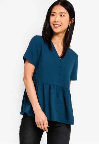 Buy Zalora Basics Basic Button Smock Top Online Zalora Singapore
