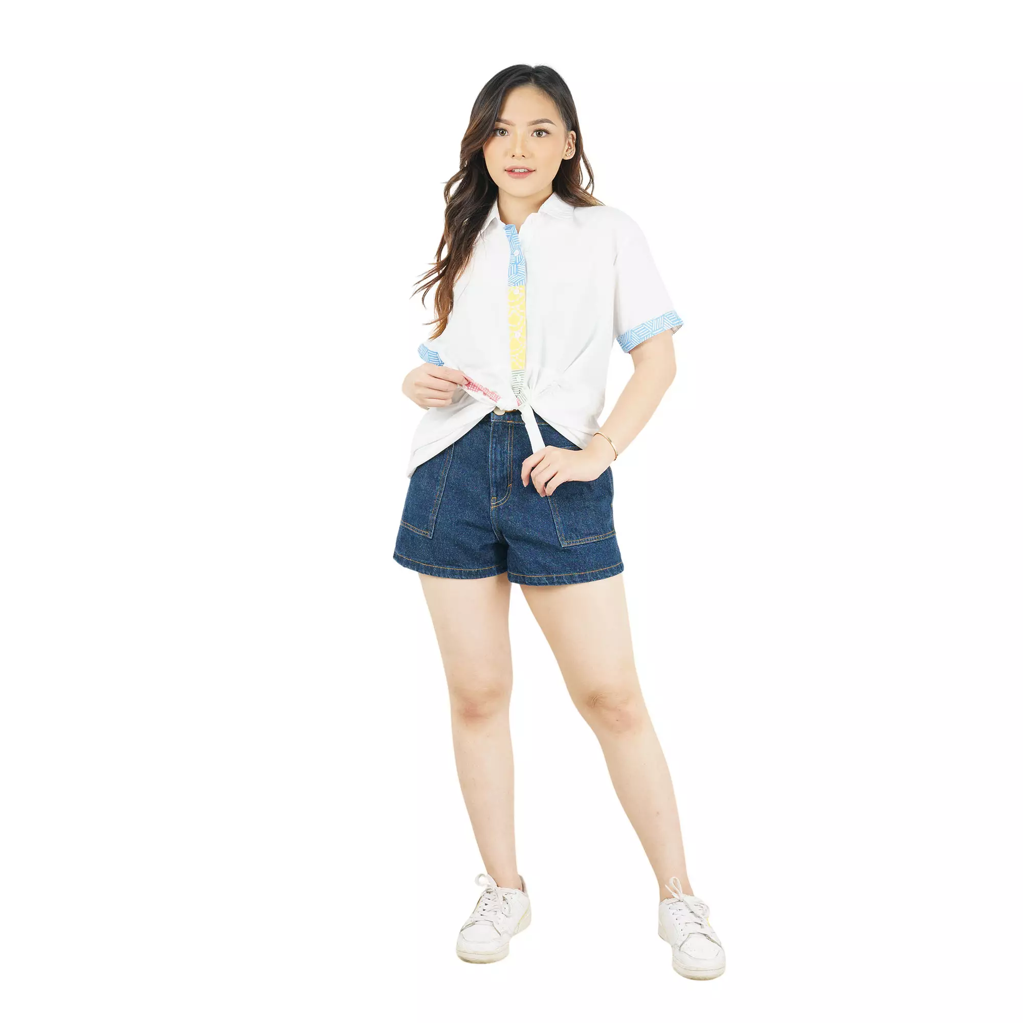 Blouse Batik Wanita - Bhatara Batik Senada - Atasan Batik Modern Lengan Pendek