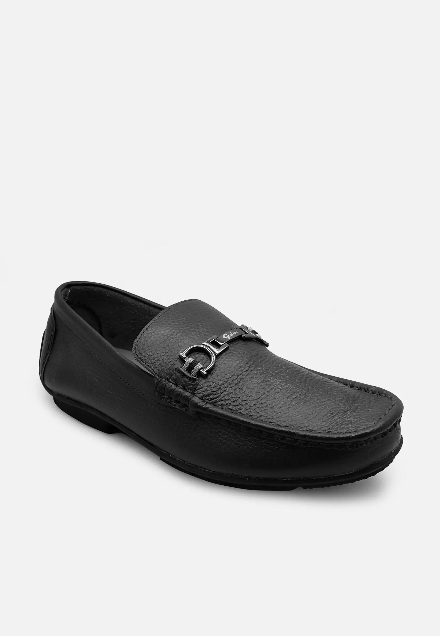 Ethan Sepatu Casual Moccasin Loafer Shoes Slip On  Cow Leather - Black