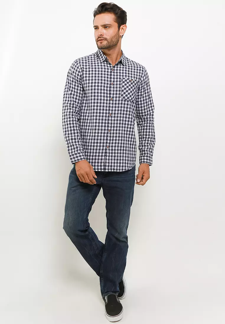 Cressida Indigo Checked Shirt L204S