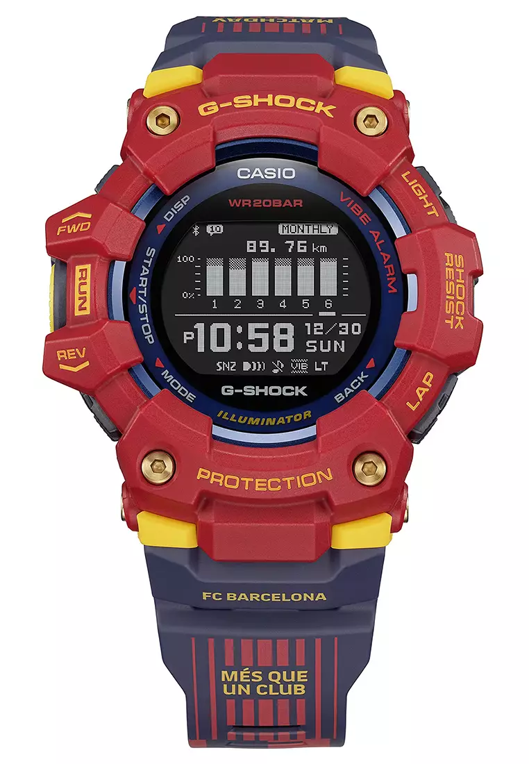 Casio G-Shock Limited Barcelona - Jam Tangan Digital Pria - Resin Strap - GBD-100BAR-4DR