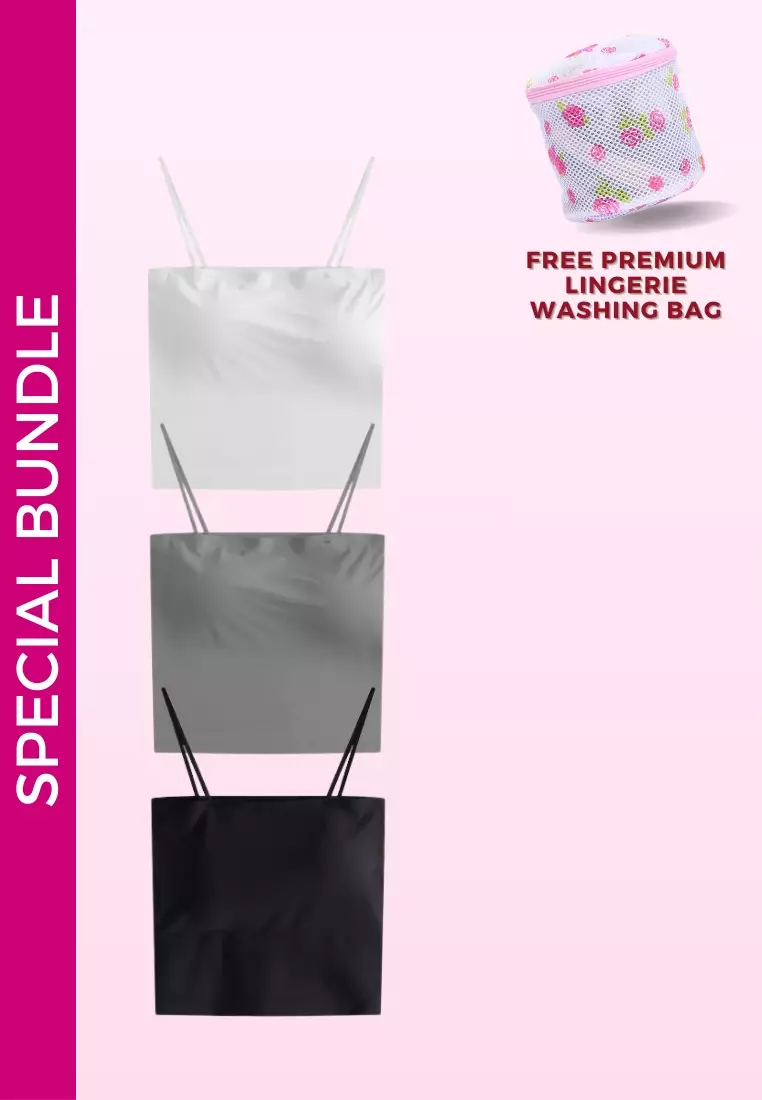 Premium Agnes Ice Silk Bralette Inner Top Tube Top in Black – Kiss