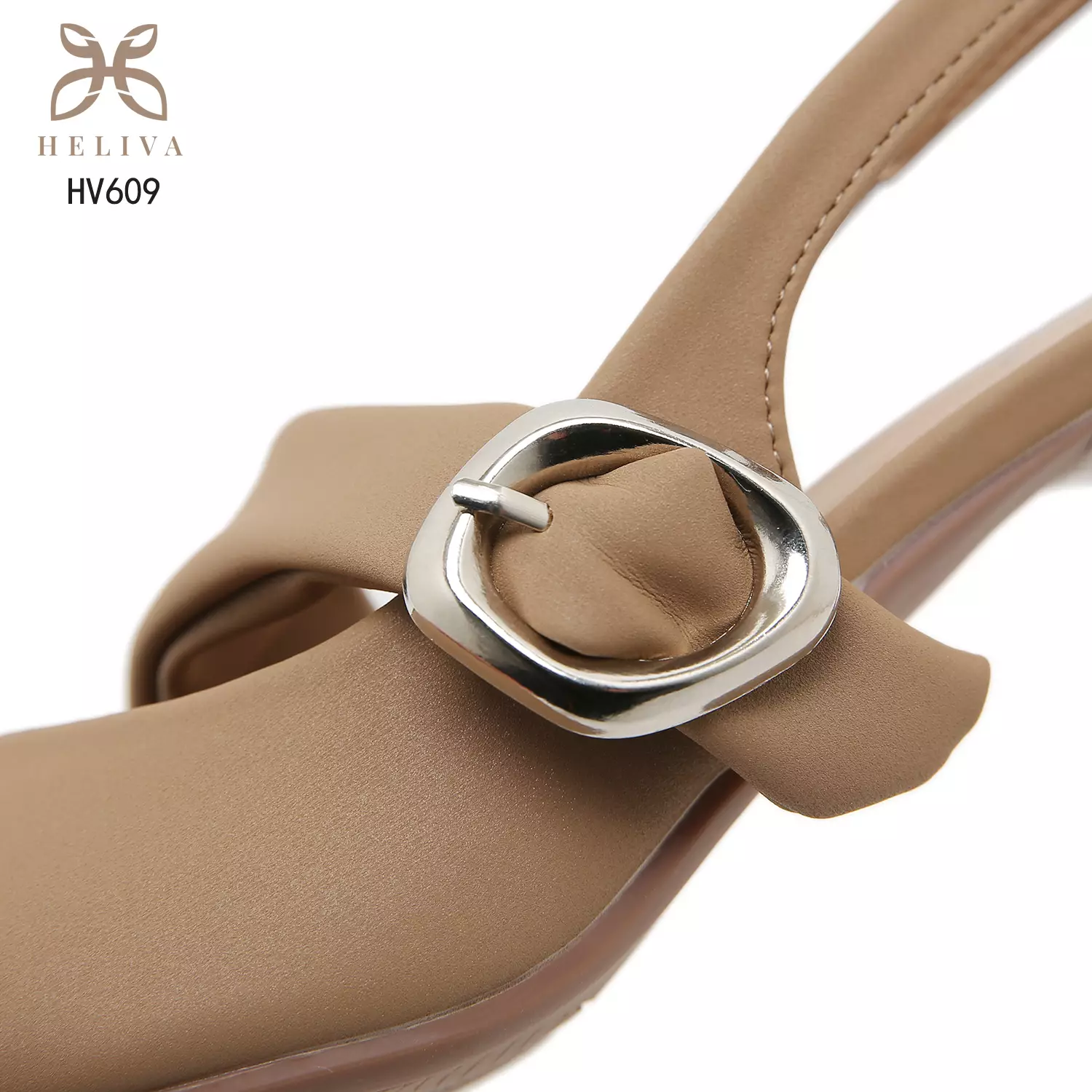 HELIVA LORELIA 6cm Slingback Heels Minimal Buckle Accent & Refined Pointed Toe HV609