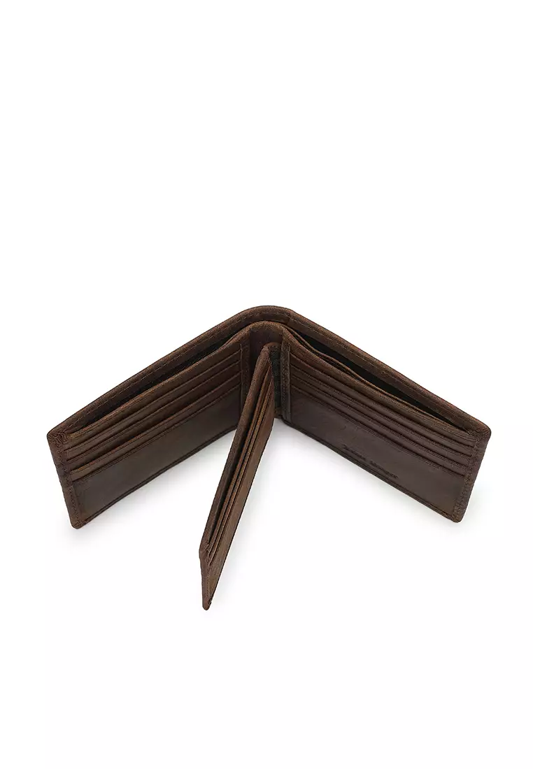 Men's Genuine Leather RFID Blocking Wallet - Brown