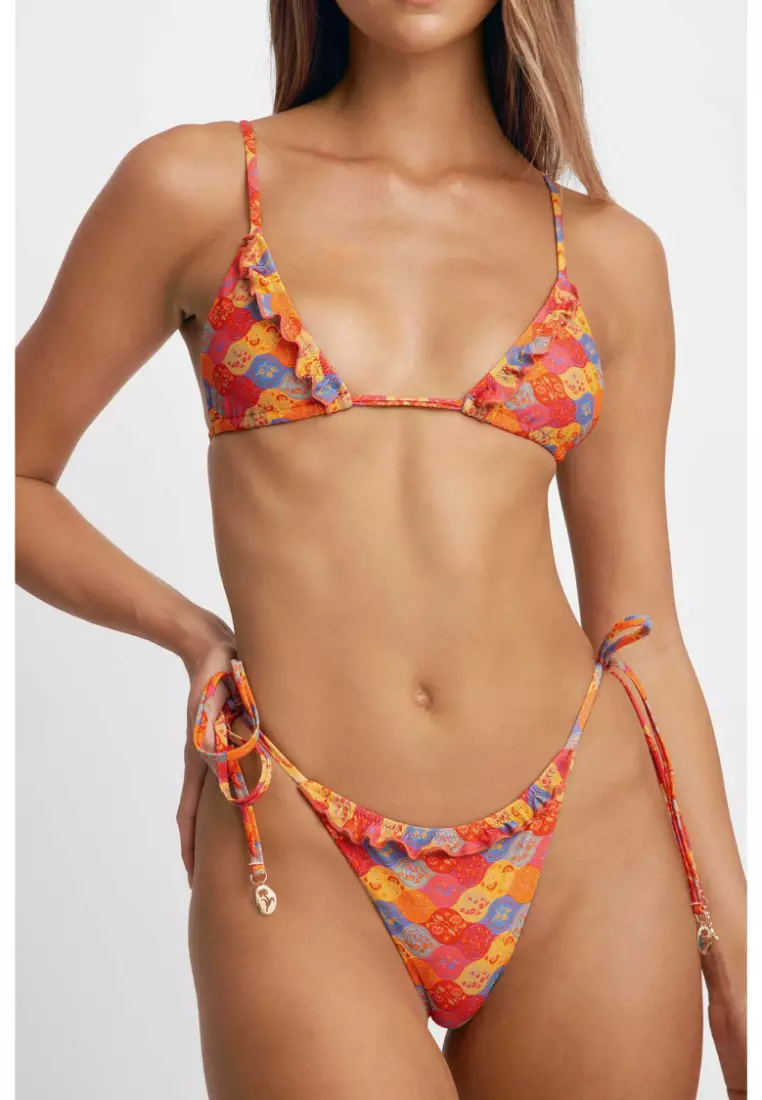 Marla Ruffled Triangle Bikini Top / Eclectique