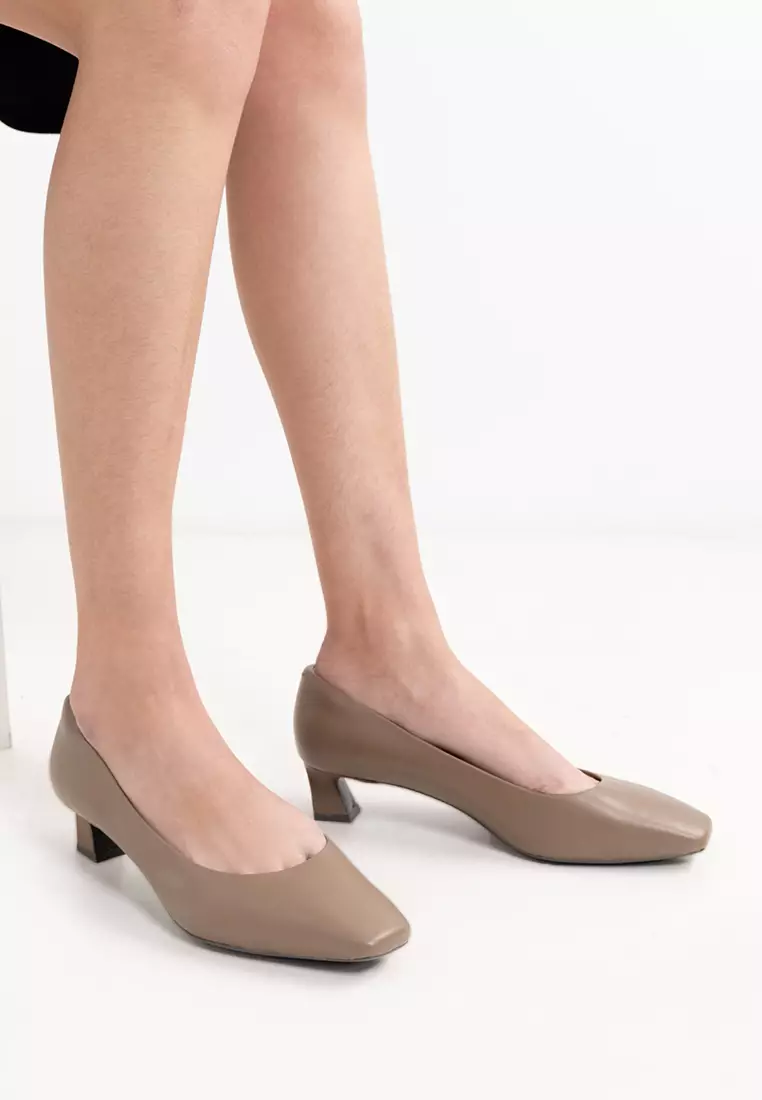 Buy HOPE ROSA Hope Rosa Dorisay Taupe Square Toe Pump 2024 Online