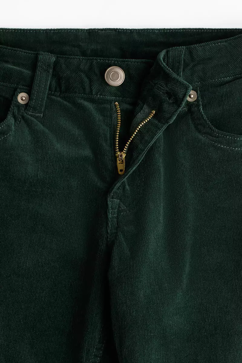 Flared corduroy trousers