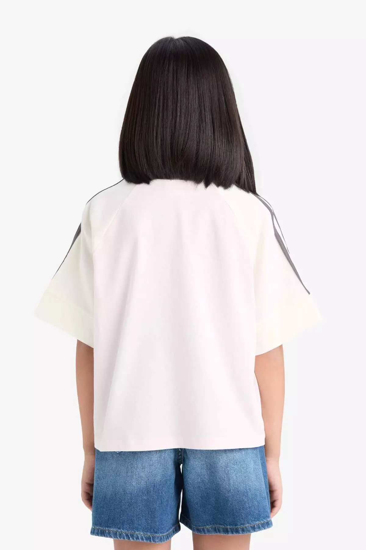 Girl's Relax Fit Crew Neck Printed Short Sleeve T-Shirt E1828A825Sm