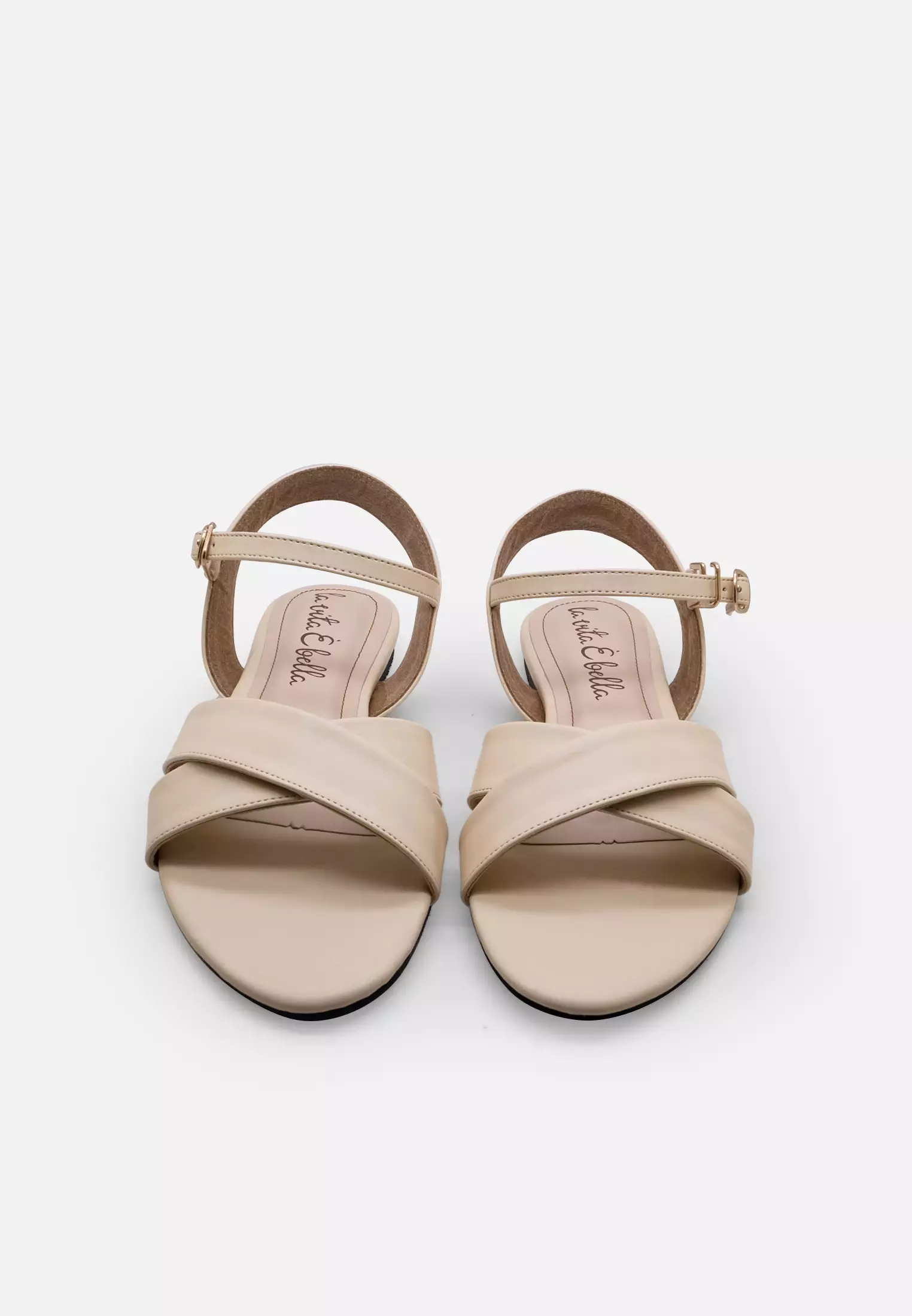 Sunny Ankle Strap Sandal Flat Wanita Vegan Leather