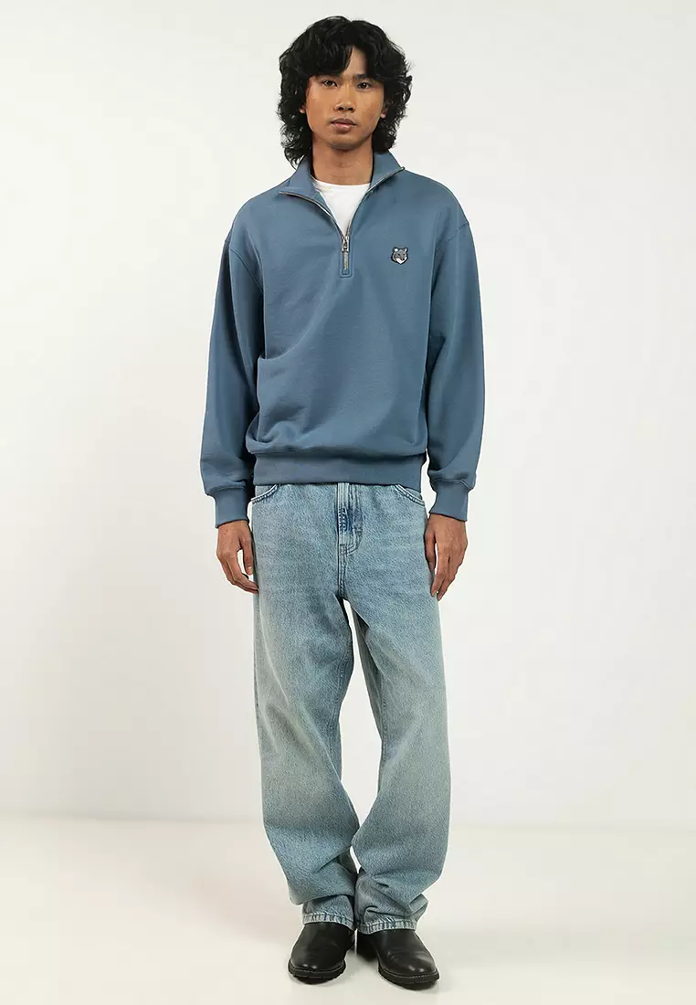Buy Maison Kitsune Fox Head Comfort Half Zip Sweatshirt 2026