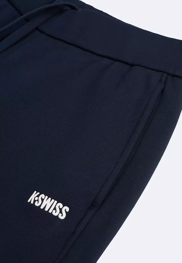 女裝 K-SWISS LOGO 內層絨毛寬鬆直腳休閒褲