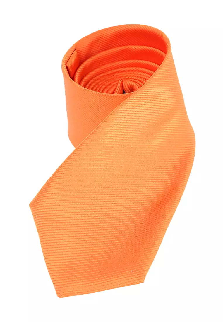 Stranger Dasi Pria Polos Plain Tie Man Neckwear Aksesoris Fashion Material Polyester ORIGINAL - Orange
