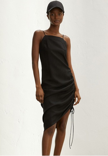 H&M black Lyocell-Blend Slip Dress 54EC1AA966D540GS_1