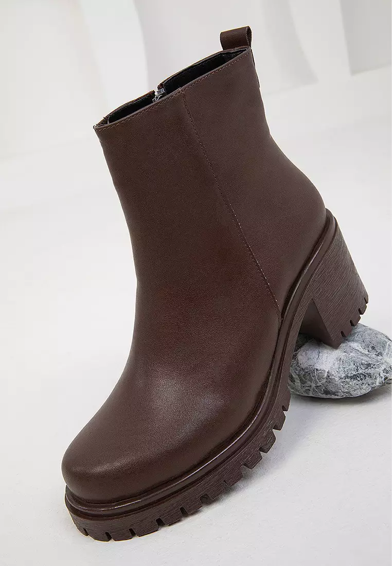 Chunk Heeled Ankle Boots