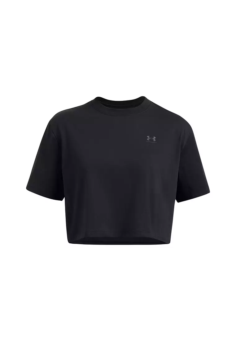 Boxy Crop Simple Short Sleeves T-Shirt