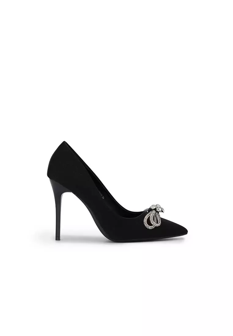 Embellished top heel pumps