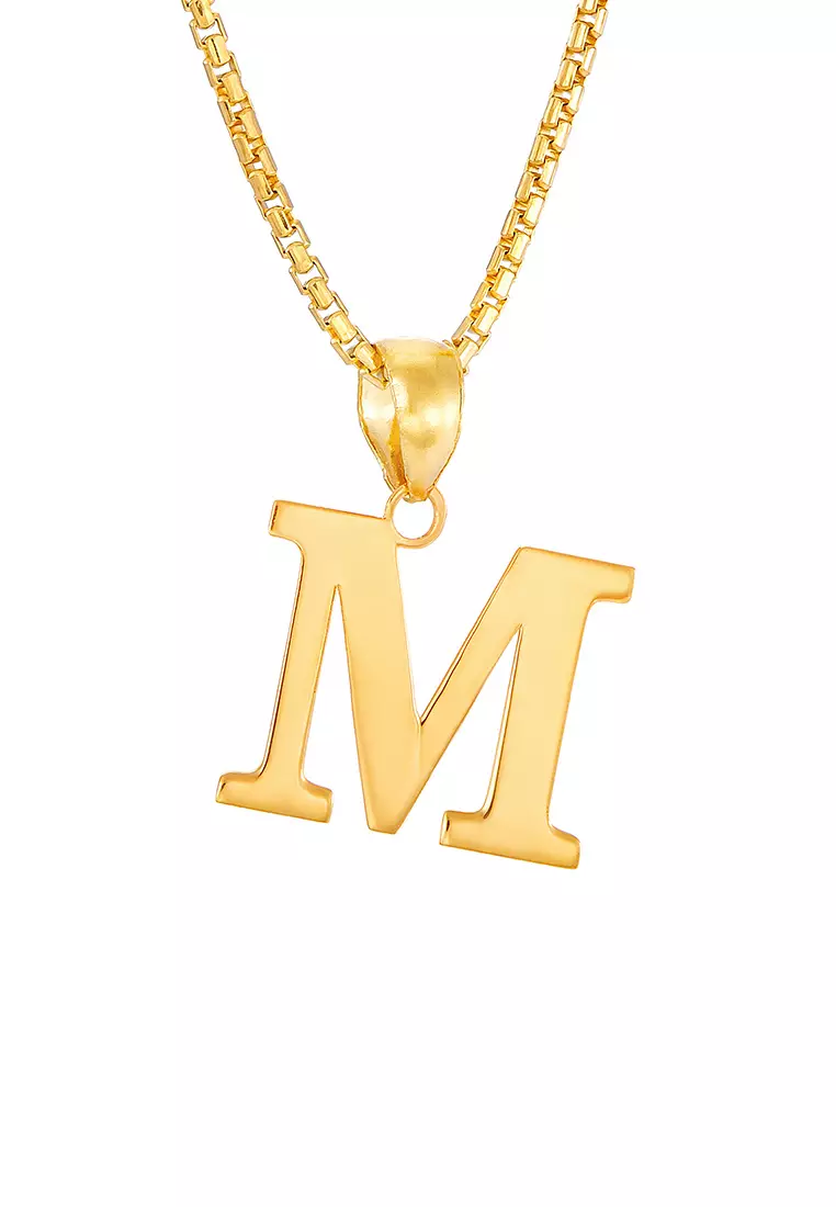 HABIB 916/22K Yellow Gold Alphabet Pendant STP060523(M)