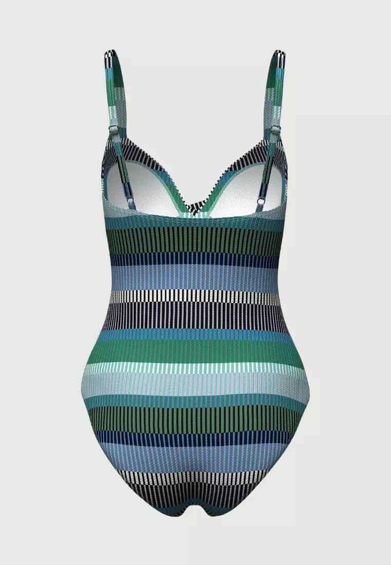 Tropadelic Stripe Male Cross Front Onepiece