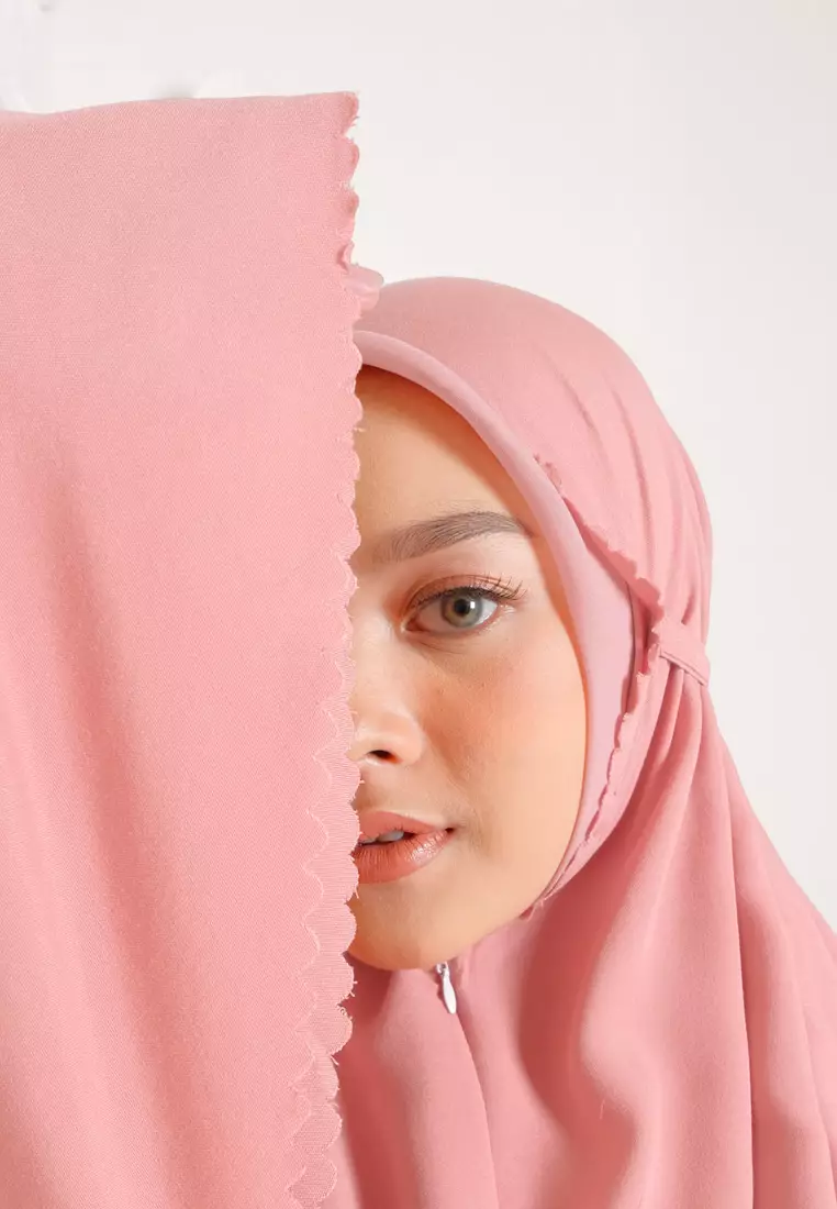 Zelena - Annika Prayer Set | Mukena Basic 2in1 Dewasa - Peach Blush