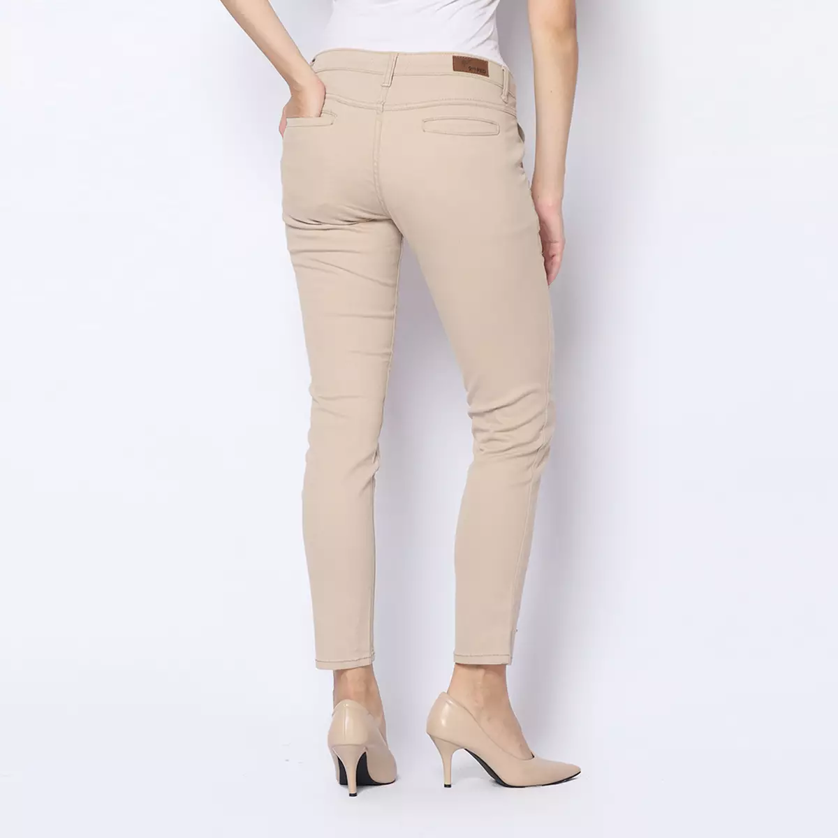 Bundling Fortune Celana Panjang Wanita Chinos Slim Fit Tebal Melar Soft Black and Khaki